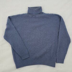 Barry Bricken Vintage Women's Turtleneck Sweater Blue Size M